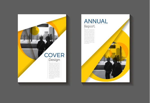Abstracto amarillo fondo moderno cubierta diseño moderno libro cubierta — Vector de stock
