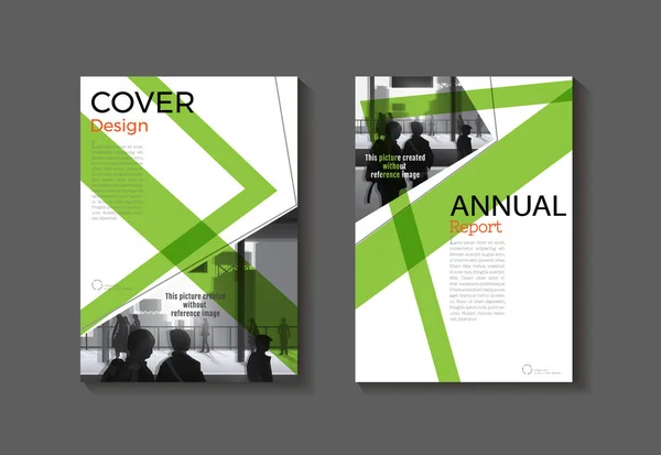 Portada Color Verde Libro Portada Moderno Abstracto Plantilla Folleto Diseño — Vector de stock