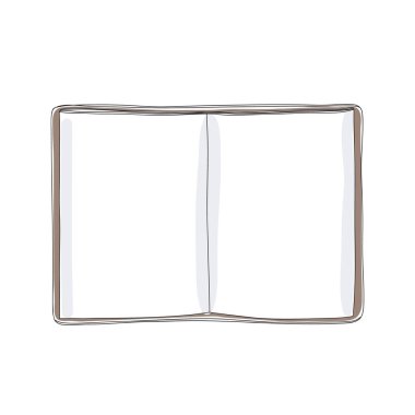 Kahverengi deri defter el karalama vektörü sanat çizimi