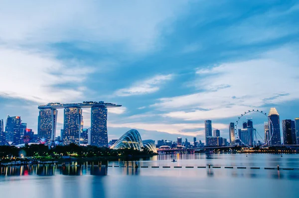Singapore Nov 2018 Night View Marina Bay Sands Resort Gardens — Stock Fotó