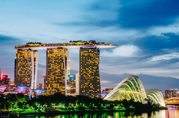 Singapore Nov 2018 Night View Marina Bay Sands Resort Gardens — Stock Photo, Image