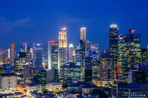 Singapore Nov 2018 Aerial View Skyline Business Building Financial District — Stock Fotó