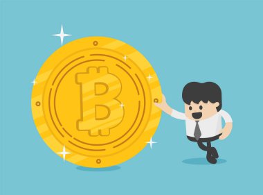 İşinde başarılı kavramı girişimciler. Bitcoins