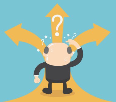 bir işadamı kavramı karıştı onun yolu bölme.