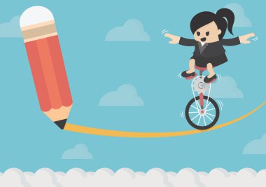 İş kavramı başarı tehlikeli ve korkutucu yoludur.