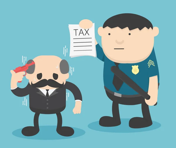 Biznesmen Kłopoty Podatków — Wektor stockowy
