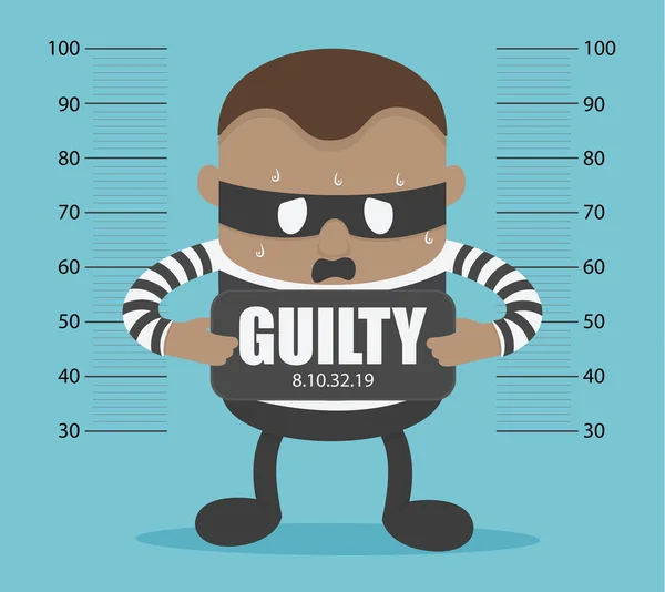 Thieves Arrested Confessed Truth Feel Guilty — Stock Vector