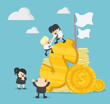 işadamı ekip çalışması grafik, Şirket takım çalışması, bir kariyer başarısı için yetiştirme devreye girer