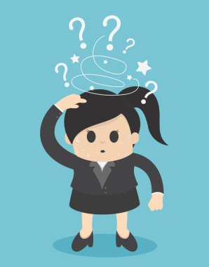 iş kadını trance ve soru işareti yaptı