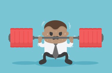 İş illüstrasyon kavramı Afrika işadamları Biz kaldırma