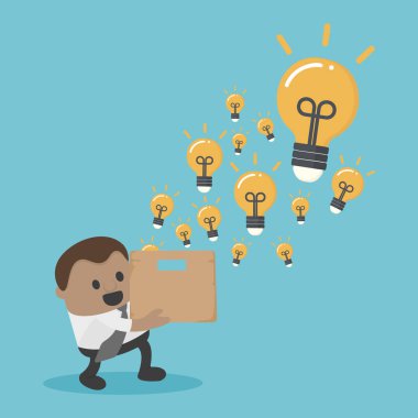 Onun kutusundan fikirler bir sürü var Afrikalı işadamları c vardır