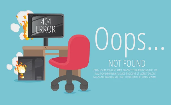 Website 404 konsep kreatif halaman. Halaman yang Anda minta bisa - Stok Vektor