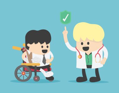 İş adamı, kaza sigortası parası ve tedavinin ödenmesi için ayırdığı para ile mutlu bir yüz ifadesi gösterdi..