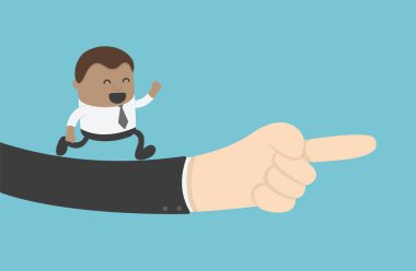 Afrikalı İşadamı eli, iş yönetimi için doğru kavramdır..