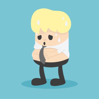 İş adamları çok şişman ve göbeği de kocaman.