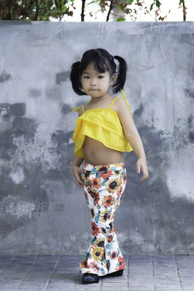 Retrato Menina Asiática Pose Para Tirar Uma Foto Tailândia Pessoas — Fotografia de Stock