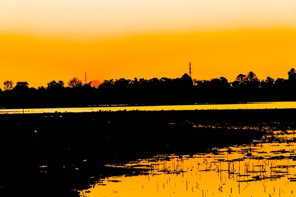 Fantástico Pôr Sol Céu Fundo — Fotografia de Stock