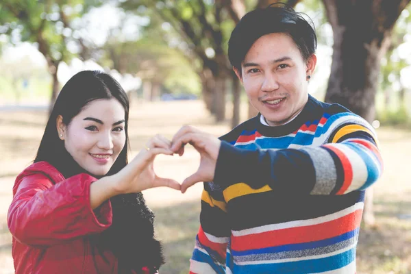 picture couple of Asian on valentines day on vintage style