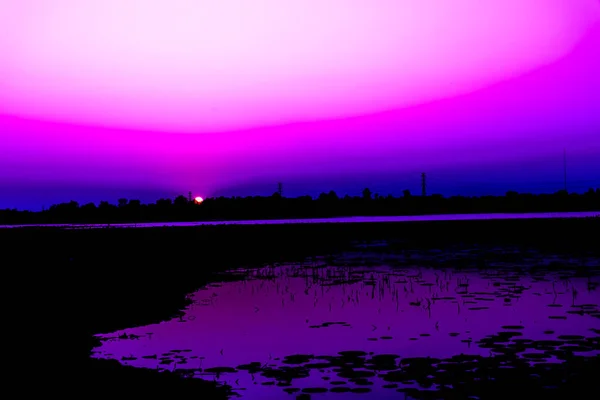 Fantastyczny Zachód Słońca Niebo Tło — Zdjęcie stockowe