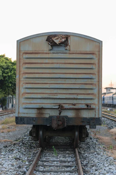 Atardecer Viejo Ferrocarril Fondo — Foto de Stock