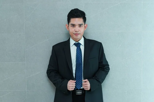 Portrait Asian Handsome Businessman Thailand People Wearing Suit Smart Guy — Stock Photo, Image