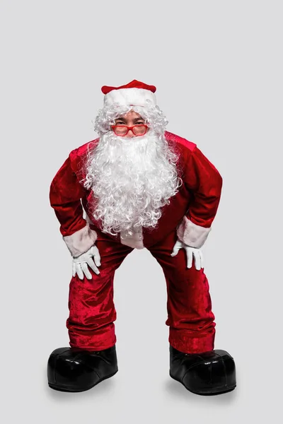 Portrait Asian Santa Claus Happy Merry Christmas — стокове фото