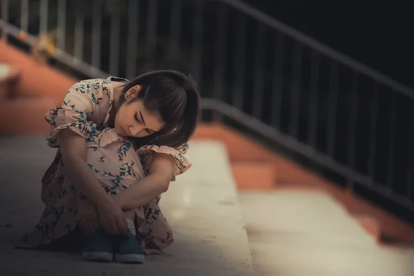 Asian woman sad from love,She worry because stress from boyfriend,Heartbreak woman concept,Thailand people