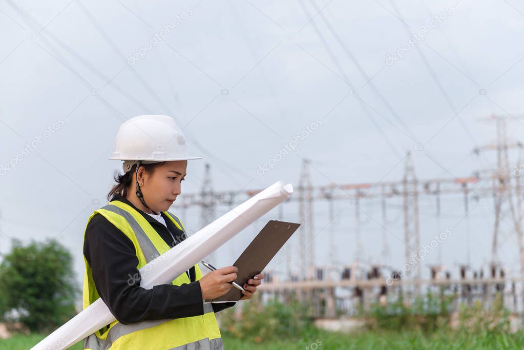 Asian engineer working at power plant,Thailand people