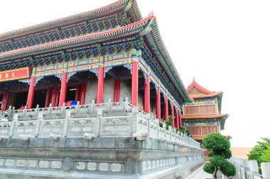 Eski Budist tapınağının dışı, seyahat konsepti. 