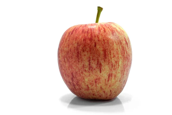 Čerstvé Jablko Bílém Pozadí Velká Hloubka Pole — Stock fotografie