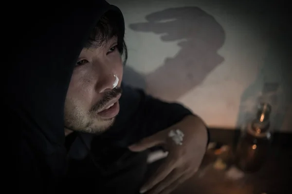 Asian Men Drug Addicts — Stock Photo, Image