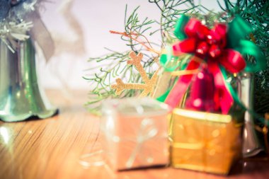 Arkaplan için süslenmiş Noel