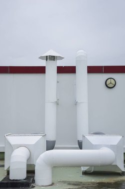 Beyaz bir binanın 3D canlandırması