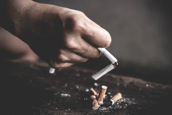 Dünya Tütün Günü Yok Elini Kapat Sigarayı Söndür Sigara Içme — Stok fotoğraf
