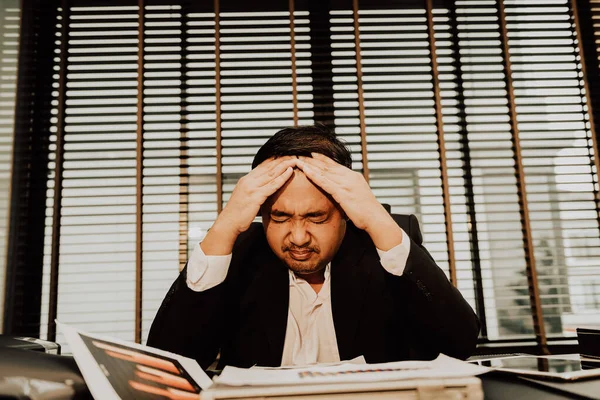 Närbild Stress Asiatisk Affärsman Underkänd Från Jobbet Thailand Människor Inte — Stockfoto