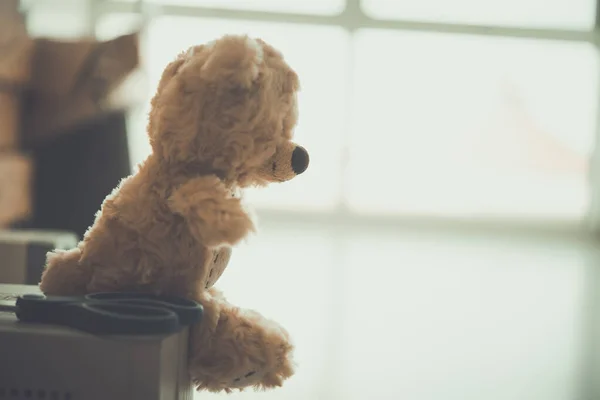 Alone Teddy Bear Vintage Style — Stock Photo, Image