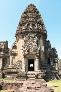 Eski Budist tapınağının dışı, seyahat konsepti. 