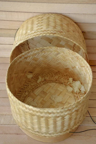 Golden Wicker Basket Gold Pattern — Stock Photo, Image
