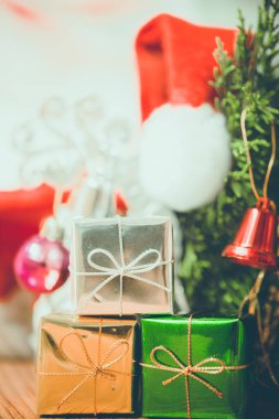 Arkaplan için süslenmiş Noel