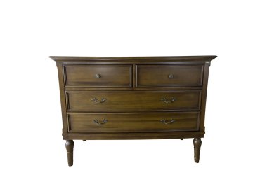 Tahta masa beyaz arkaplanda izole edildi