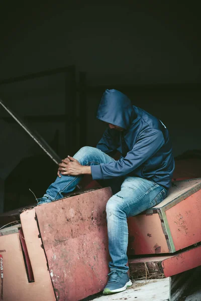 Portrait of asian man sad,drug addict man sitting on the floor,flakka drug,zombie drug,Sad man concept