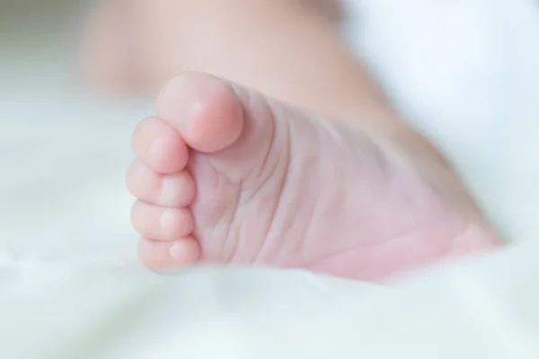 Primer Plano Pies Asiático Bebé — Foto de Stock