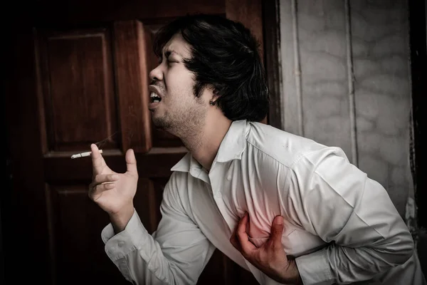 Стрес Азії Куріння День Тютюну — стокове фото