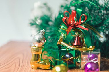 Arkaplan için süslenmiş Noel