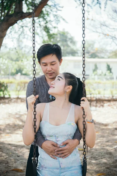 picture couple of Asian on valentines day on vintage style