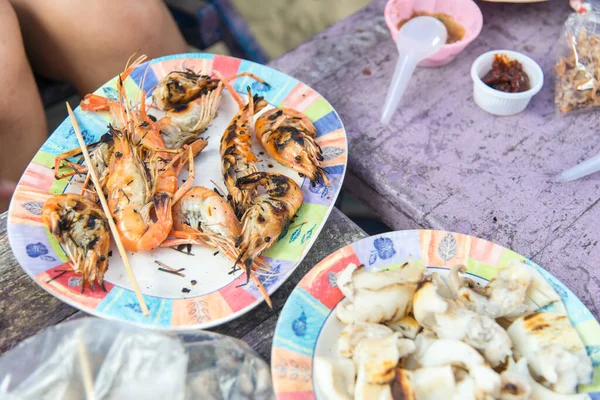 Cozido Comida Asiática Tradicional Mesa — Fotografia de Stock