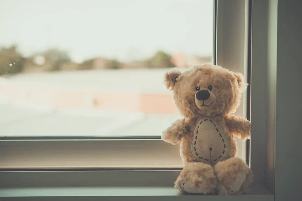 Alone Teddy Bear Vintage Style — Stock Photo, Image