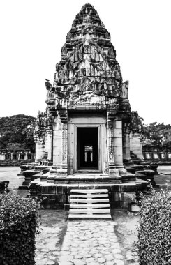 Eski Budist tapınağının dışı, seyahat konsepti. 