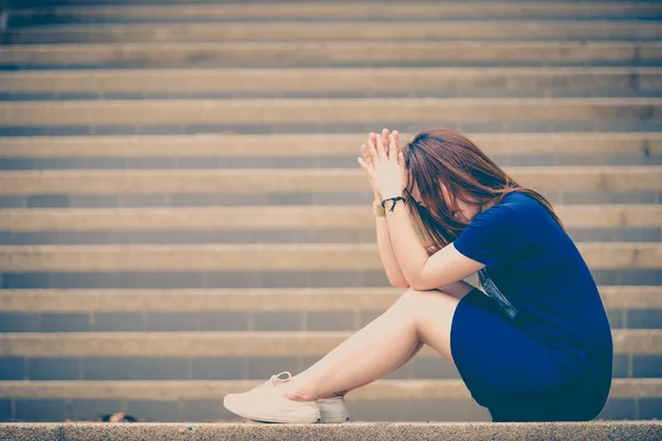 Asian woman sad from love,She worry because stress from boyfriend,Heartbreak woman concept