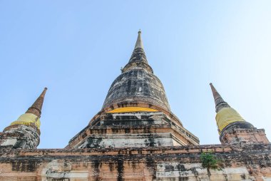 Eski Budist tapınağının dışı, seyahat konsepti. 